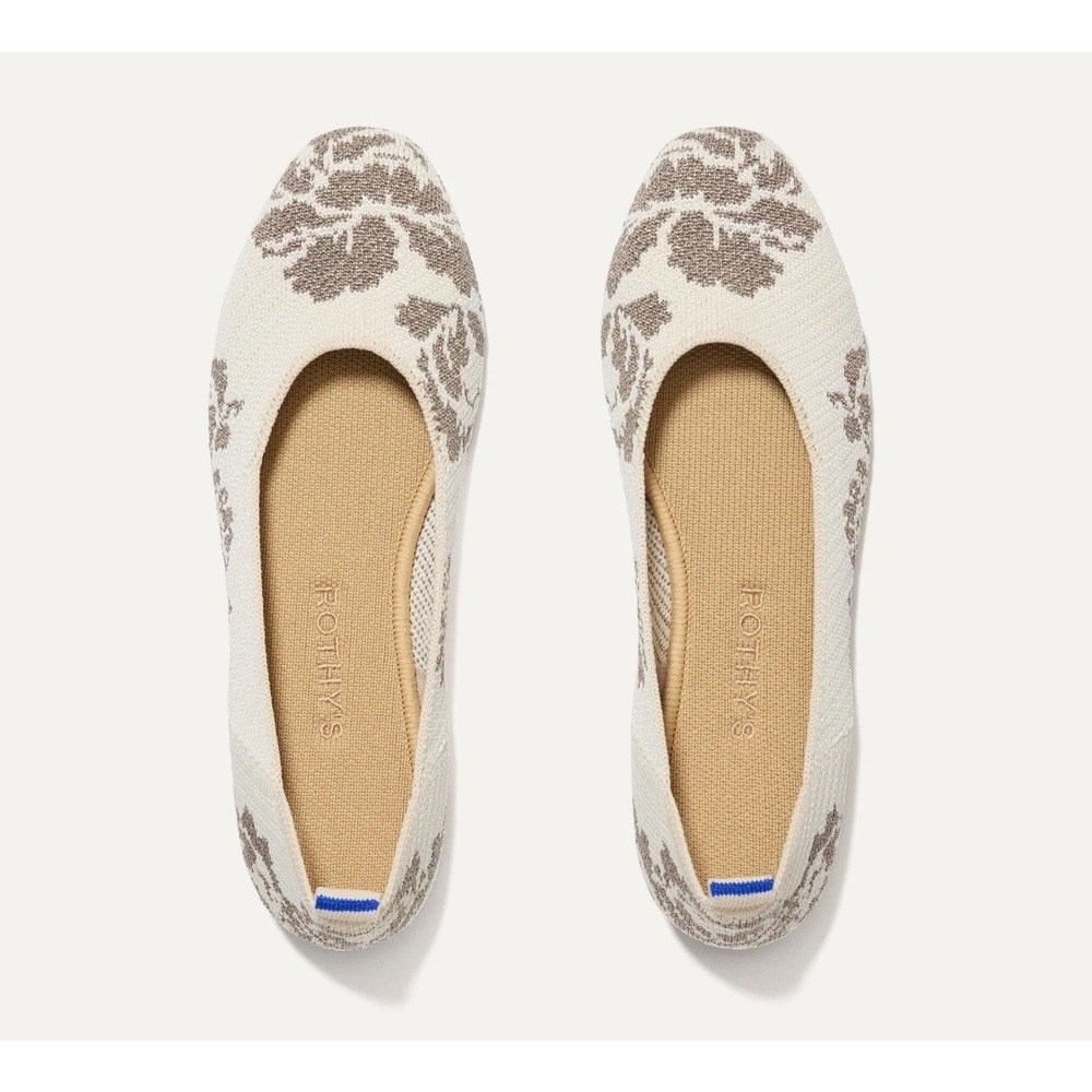 Rothy's The Square Lily Pearl.‎ Size 9.5 Women's. NWOB Flats, Ballet Slip Ons